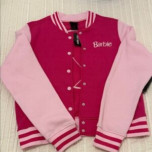 Barbie Two-Tone Pink Letterman Jacket